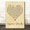 Kings of Convenience Cayman Islands Vintage Heart Decorative Wall Art Gift Song Lyric Print