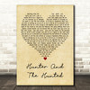 Simple Minds Hunter And The Hunted Vintage Heart Decorative Wall Art Gift Song Lyric Print