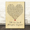 Bon Jovi feat. LeAnn Rimes Till We Ain't Strangers Anymore Vintage Heart Song Lyric Print