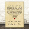 Brenda Lee If You Love Me (Really Love Me) Vintage Heart Decorative Gift Song Lyric Print