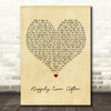Jordan Fisher Happily Ever After Vintage Heart Decorative Wall Art Gift Song Lyric Print
