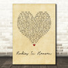 Plain White T's Radios In Heaven Vintage Heart Decorative Wall Art Gift Song Lyric Print