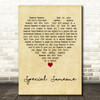 Winston Francis Special Someone Vintage Heart Decorative Wall Art Gift Song Lyric Print