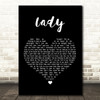 Modjo Lady (Hear Me Tonight) Black Heart Song Lyric Quote Print