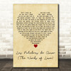 Queen Las Palabras de Amor (The Words of Love) Vintage Heart Wall Art Song Lyric Print