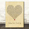 Bucks Fizz Making Your Mind Up Vintage Heart Decorative Wall Art Gift Song Lyric Print