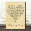 The Ink Spots Whispering Grass Vintage Heart Decorative Wall Art Gift Song Lyric Print