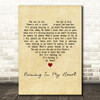 Leo Sayer Raining In My Heart Vintage Heart Decorative Wall Art Gift Song Lyric Print