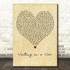 Foo Fighters Waiting on a War Vintage Heart Decorative Wall Art Gift Song Lyric Print