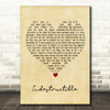 Alishas Attic Indestructible Vintage Heart Decorative Wall Art Gift Song Lyric Print