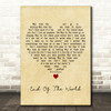 Brenda Lee End Of The World Vintage Heart Decorative Wall Art Gift Song Lyric Print
