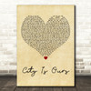 Big Time Rush City Is Ours Vintage Heart Decorative Wall Art Gift Song Lyric Print