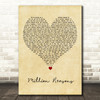 Lady Gaga Million Reasons Vintage Heart Decorative Wall Art Gift Song Lyric Print