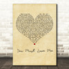 Madonna You Must Love Me Vintage Heart Decorative Wall Art Gift Song Lyric Print