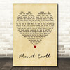 Duran Duran Planet Earth Vintage Heart Decorative Wall Art Gift Song Lyric Print