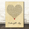 Miley Cyrus Midnight Sky Vintage Heart Decorative Wall Art Gift Song Lyric Print