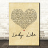 Ingrid Andress Lady Like Vintage Heart Decorative Wall Art Gift Song Lyric Print