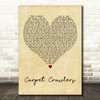 Genesis Carpet Crawlers Vintage Heart Decorative Wall Art Gift Song Lyric Print