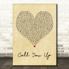 Viola Beach Call You Up Vintage Heart Decorative Wall Art Gift Song Lyric Print