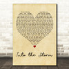 BANNERS Into the Storm Vintage Heart Decorative Wall Art Gift Song Lyric Print