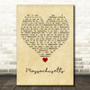 Bee Gees Massachusetts Vintage Heart Decorative Wall Art Gift Song Lyric Print