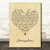 Hubert Parry Jerusalem Vintage Heart Decorative Wall Art Gift Song Lyric Print