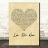 Lennon Stella La Di Da Vintage Heart Decorative Wall Art Gift Song Lyric Print