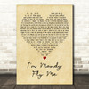 10cc Im Mandy Fly Me Vintage Heart Decorative Wall Art Gift Song Lyric Print