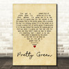 The Jam Pretty Green Vintage Heart Decorative Wall Art Gift Song Lyric Print