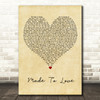 TobyMac Made To Love Vintage Heart Decorative Wall Art Gift Song Lyric Print