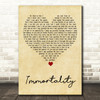 Bee Gees Immortality Vintage Heart Decorative Wall Art Gift Song Lyric Print