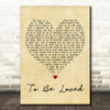 Westlife To Be Loved Vintage Heart Decorative Wall Art Gift Song Lyric Print