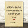 Tim Buckley Dolphins Vintage Heart Decorative Wall Art Gift Song Lyric Print
