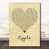 Grateful Dead Ripple Vintage Heart Decorative Wall Art Gift Song Lyric Print