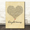 Easy Life Daydreams Vintage Heart Decorative Wall Art Gift Song Lyric Print