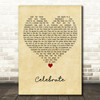 Levellers Celebrate Vintage Heart Decorative Wall Art Gift Song Lyric Print