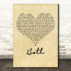 Ingrid Andress Both Vintage Heart Decorative Wall Art Gift Song Lyric Print