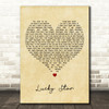 Madonna Lucky Star Vintage Heart Decorative Wall Art Gift Song Lyric Print