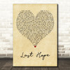 Paramore Last Hope Vintage Heart Decorative Wall Art Gift Song Lyric Print