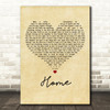 One Direction Home Vintage Heart Decorative Wall Art Gift Song Lyric Print