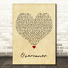 Mandisa Overcomer Vintage Heart Decorative Wall Art Gift Song Lyric Print