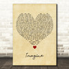 Ben Platt Imagine Vintage Heart Decorative Wall Art Gift Song Lyric Print
