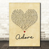 Dean Lewis Adore Vintage Heart Decorative Wall Art Gift Song Lyric Print