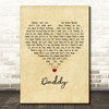 Coldplay Daddy Vintage Heart Decorative Wall Art Gift Song Lyric Print
