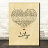 Kate Bush Lily Vintage Heart Decorative Wall Art Gift Song Lyric Print