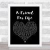 Steve Harley & Cockney Rebel A Friend For Life Black Heart Song Lyric Print