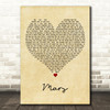 YUNGBLUD Mars Vintage Heart Decorative Wall Art Gift Song Lyric Print