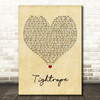 LP Tightrope Vintage Heart Decorative Wall Art Gift Song Lyric Print