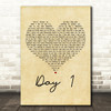 HONNE Day 1 Vintage Heart Decorative Wall Art Gift Song Lyric Print