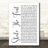 Tyler Childers & The Highwall Shake The Frost White Script Decorative Wall Art Gift Song Lyric Print
